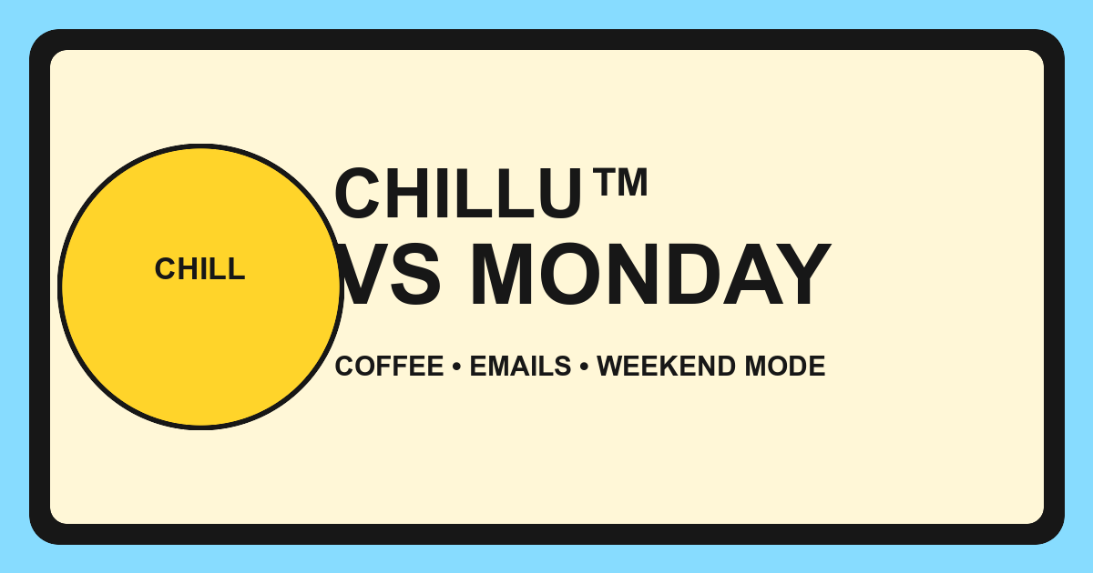 Chillu collecting coffee while escaping Monday office obstacles